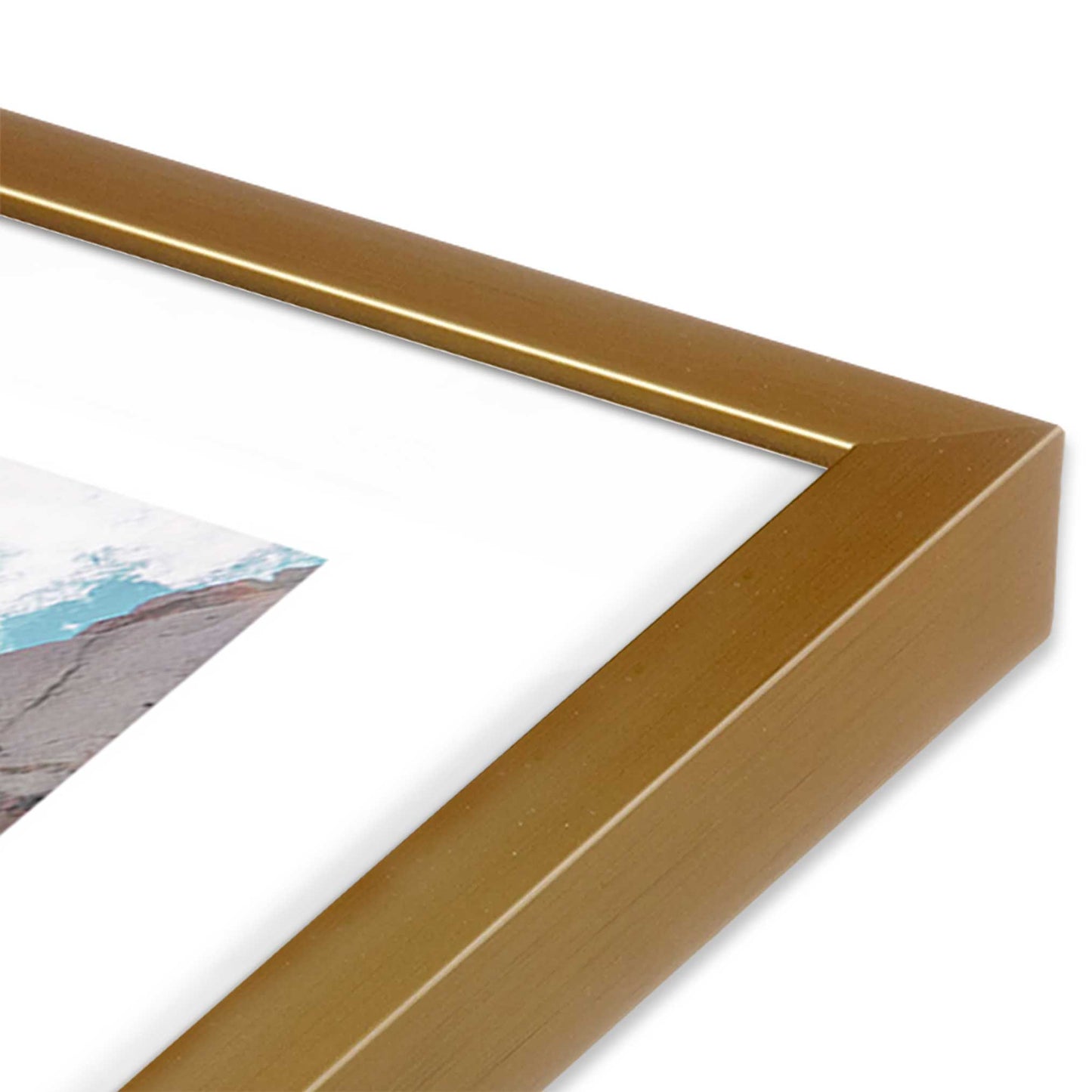 [Color:Polished Gold] Picture of art in a Polished Gold frame of the corner