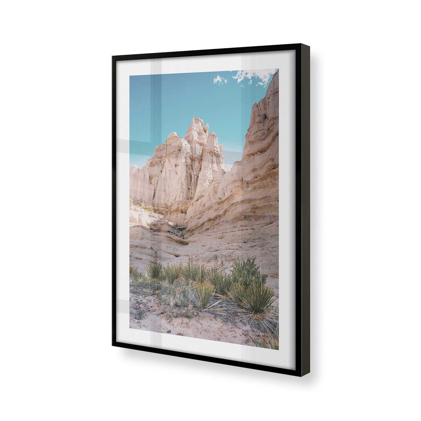 [Color:Satin Black] Picture of art in a Satin Black frame at an angle