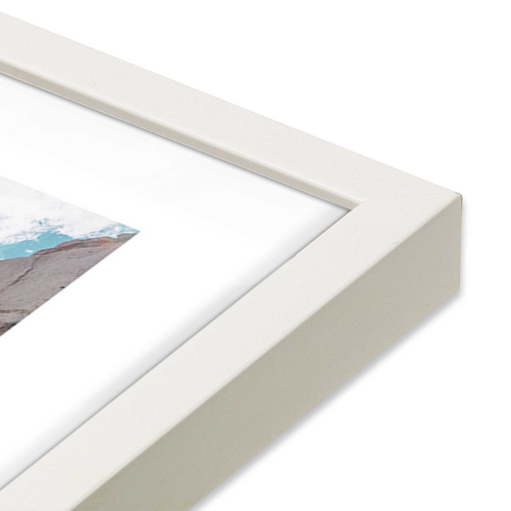 [Color:Opaque White] Picture of art in a Opaque White frame of the corner