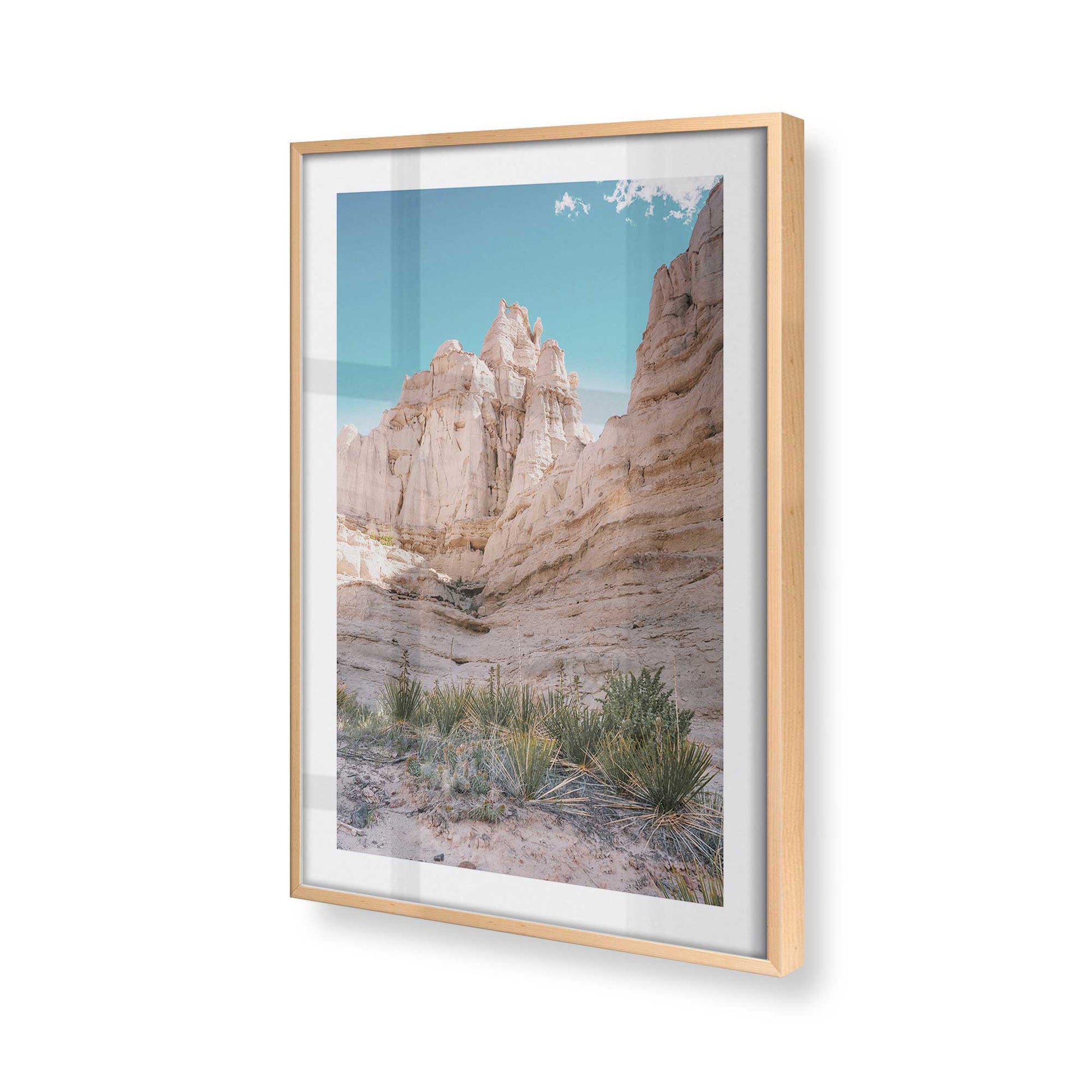 [Color:Raw Maple] Picture of art in a Raw Maple frame at an angle