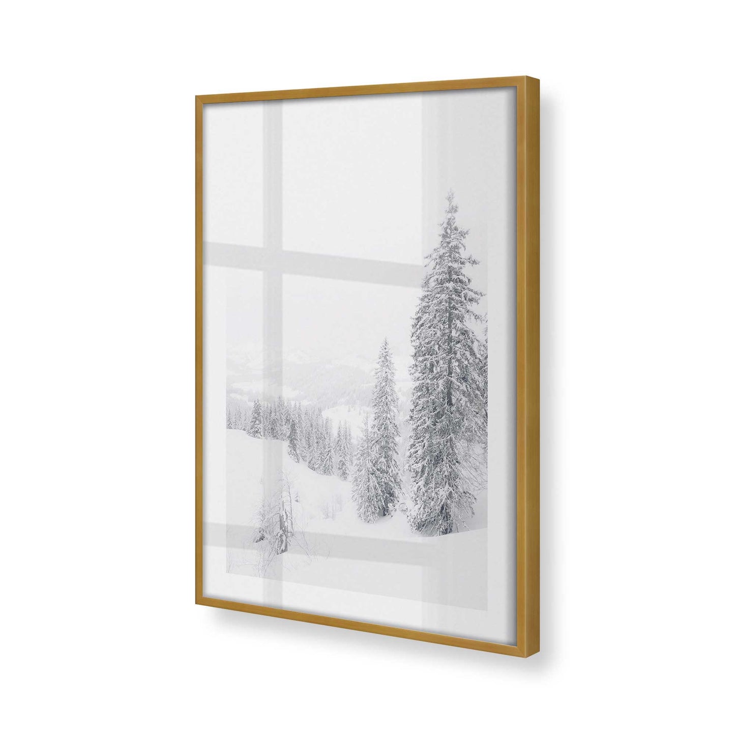 [Color:Polished Gold] Picture of art in a Polished Gold frame at an angle