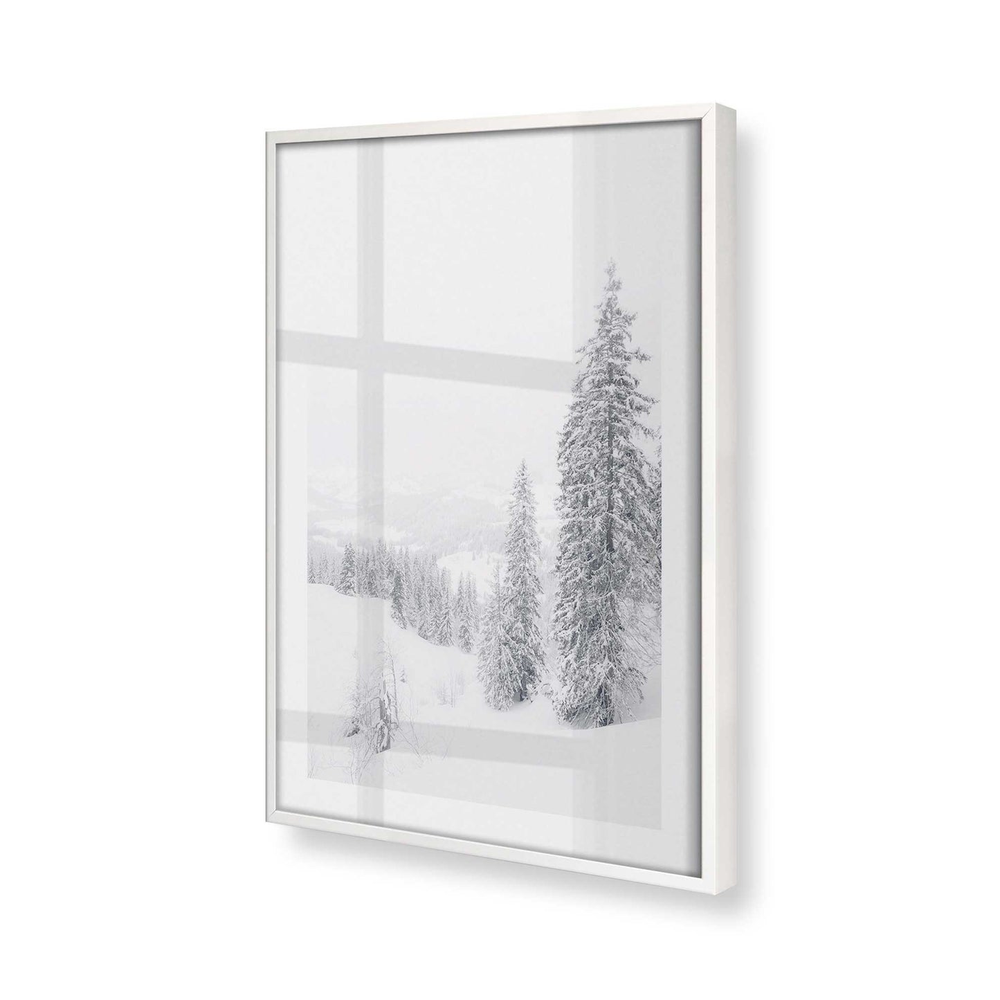 [Color:Opaque White] Picture of art in a Opaque White frame at an angle