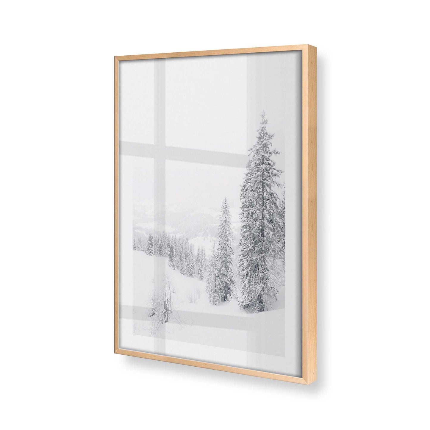 [Color:Raw Maple] Picture of art in a Raw Maple frame at an angle