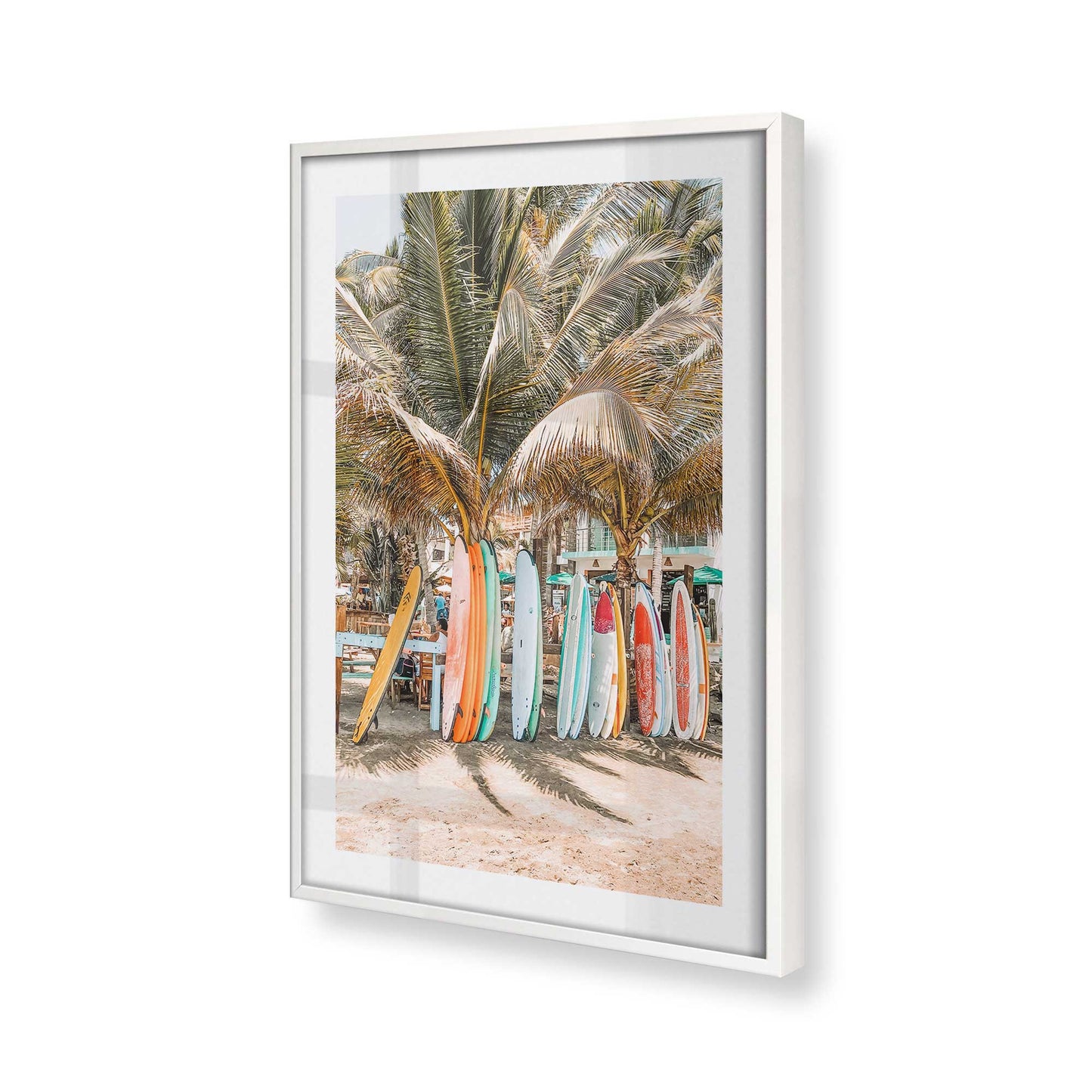 [Color:Opaque White] Picture of art in a Opaque White frame at an angle