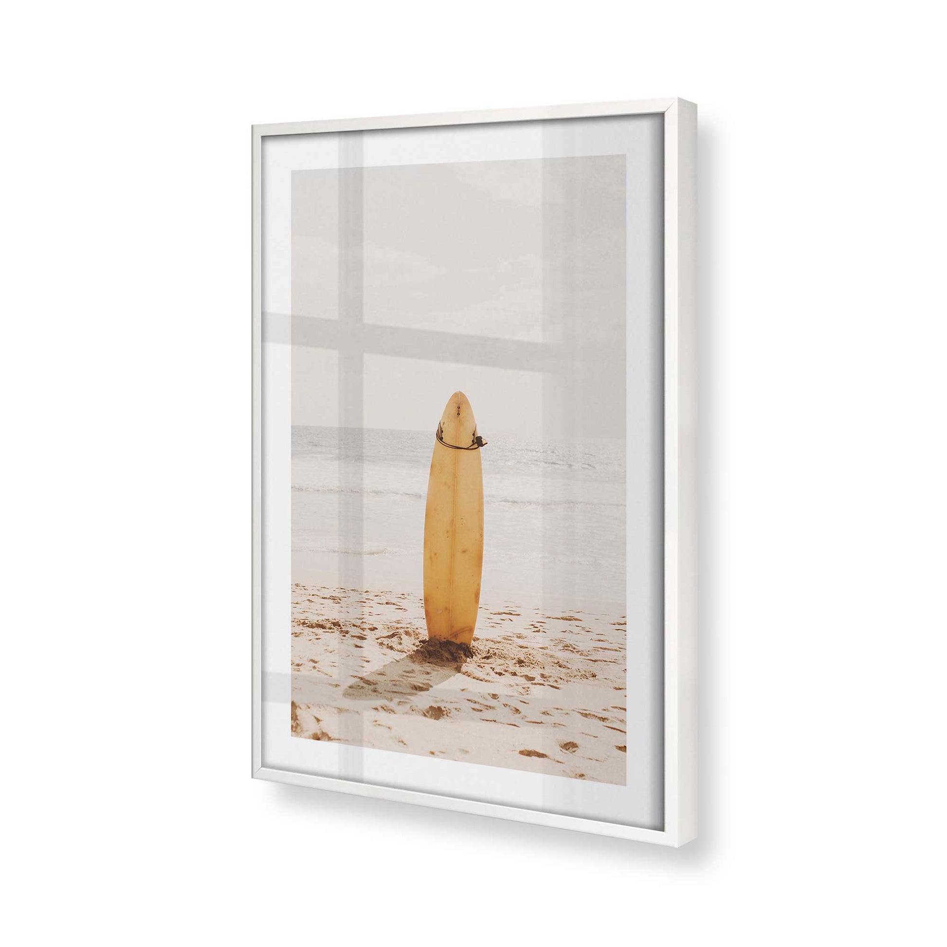 [Color:Opaque White] Picture of art in a Opaque White frame at an angle