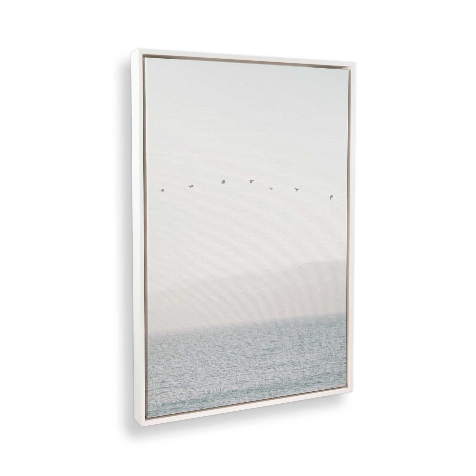 [Color:Opaque White] Picture of art in a White frame at an angle