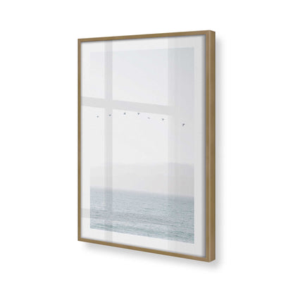 [Color:Brushed Gold] Picture of art in a Brushed Gold frame at an angle