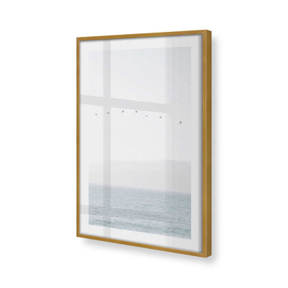 [Color:Polished Gold] Picture of art in a Polished Gold frame at an angle