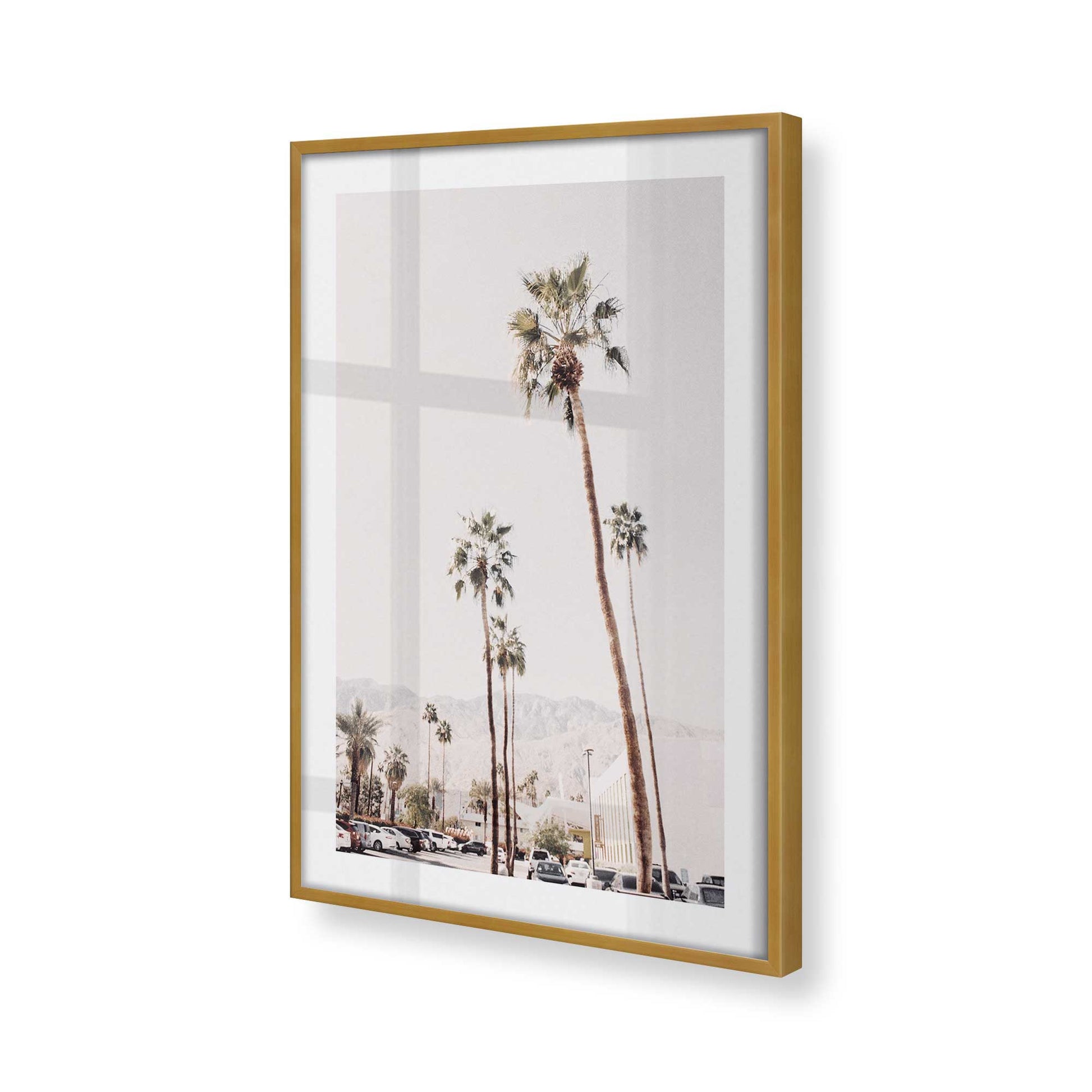 [Color:Polished Gold] Picture of art in a Polished Gold frame at an angle