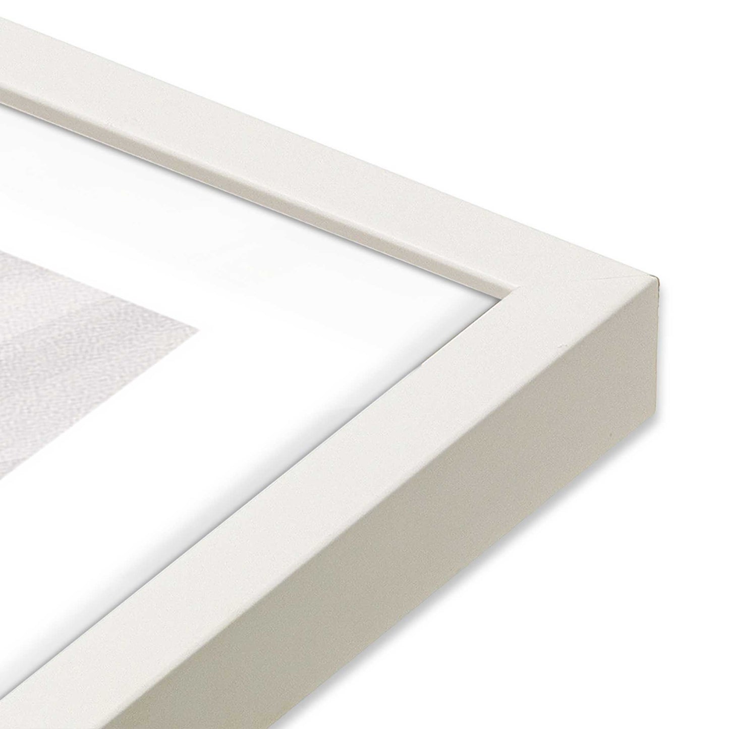 [Color:Opaque White] Picture of art in a Opaque White frame of the corner