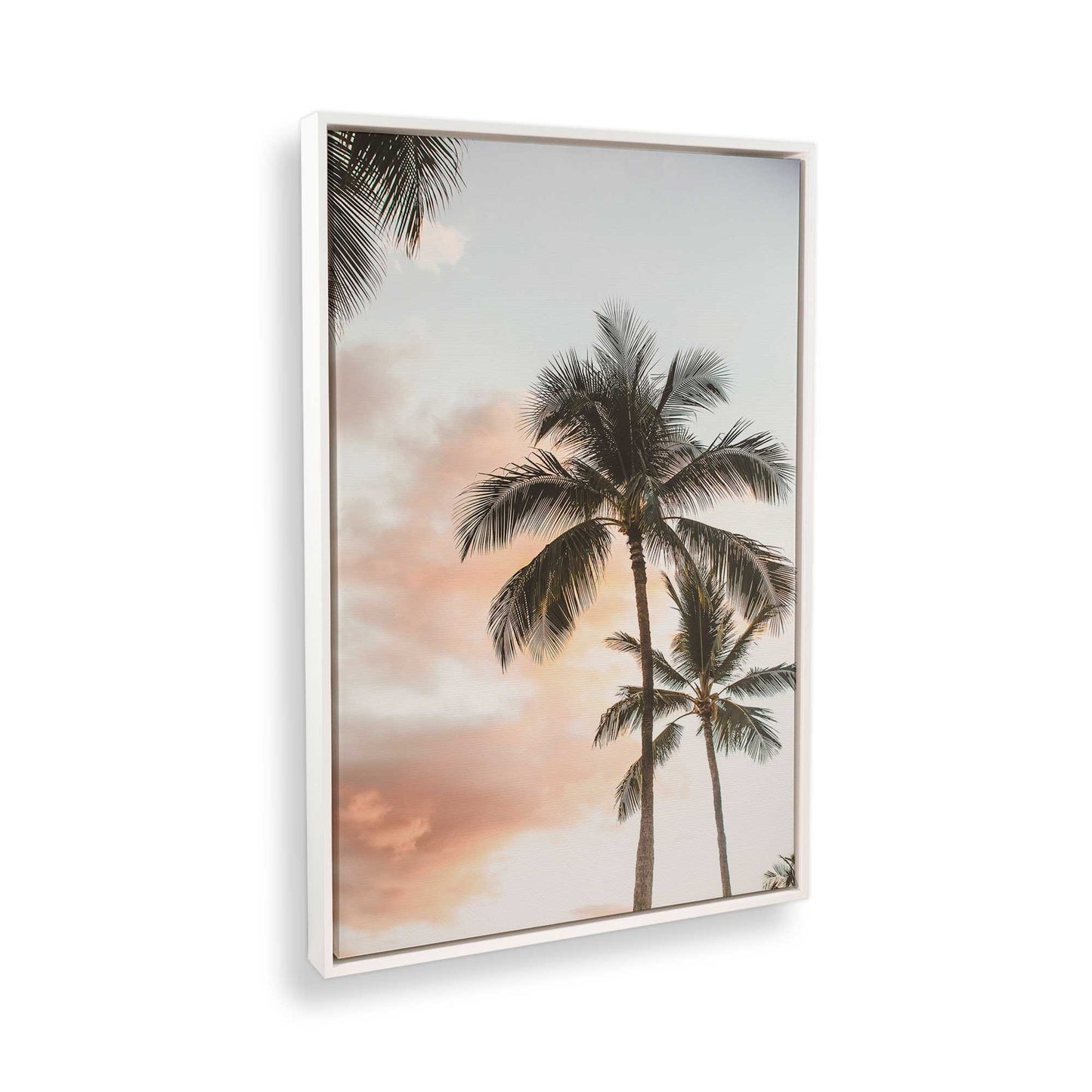 [Color:Opaque White] Picture of art in a White frame at an angle