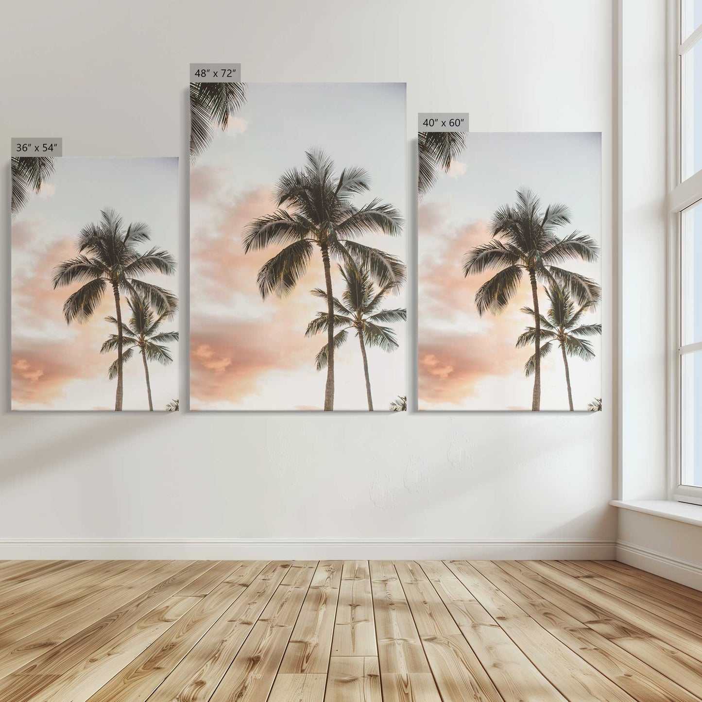 [Color:Stretched Canvas], Image showing the size comparisons