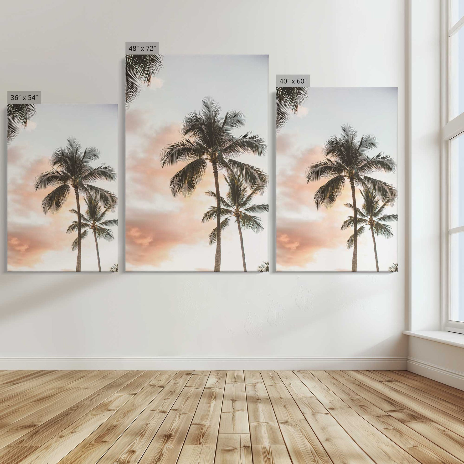 [Color:Stretched Canvas], Image showing the size comparisons