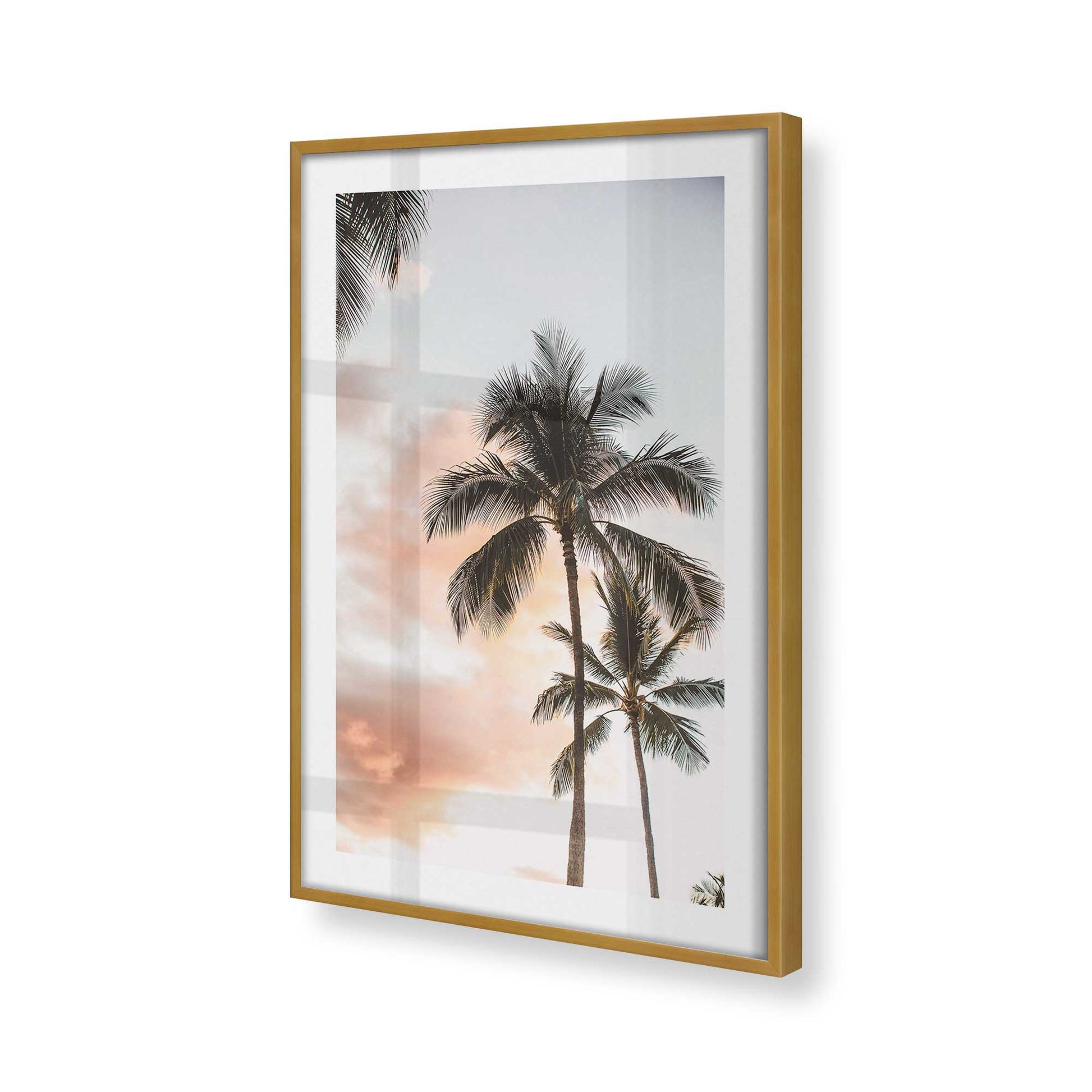 [Color:Polished Gold] Picture of art in a Polished Gold frame at an angle