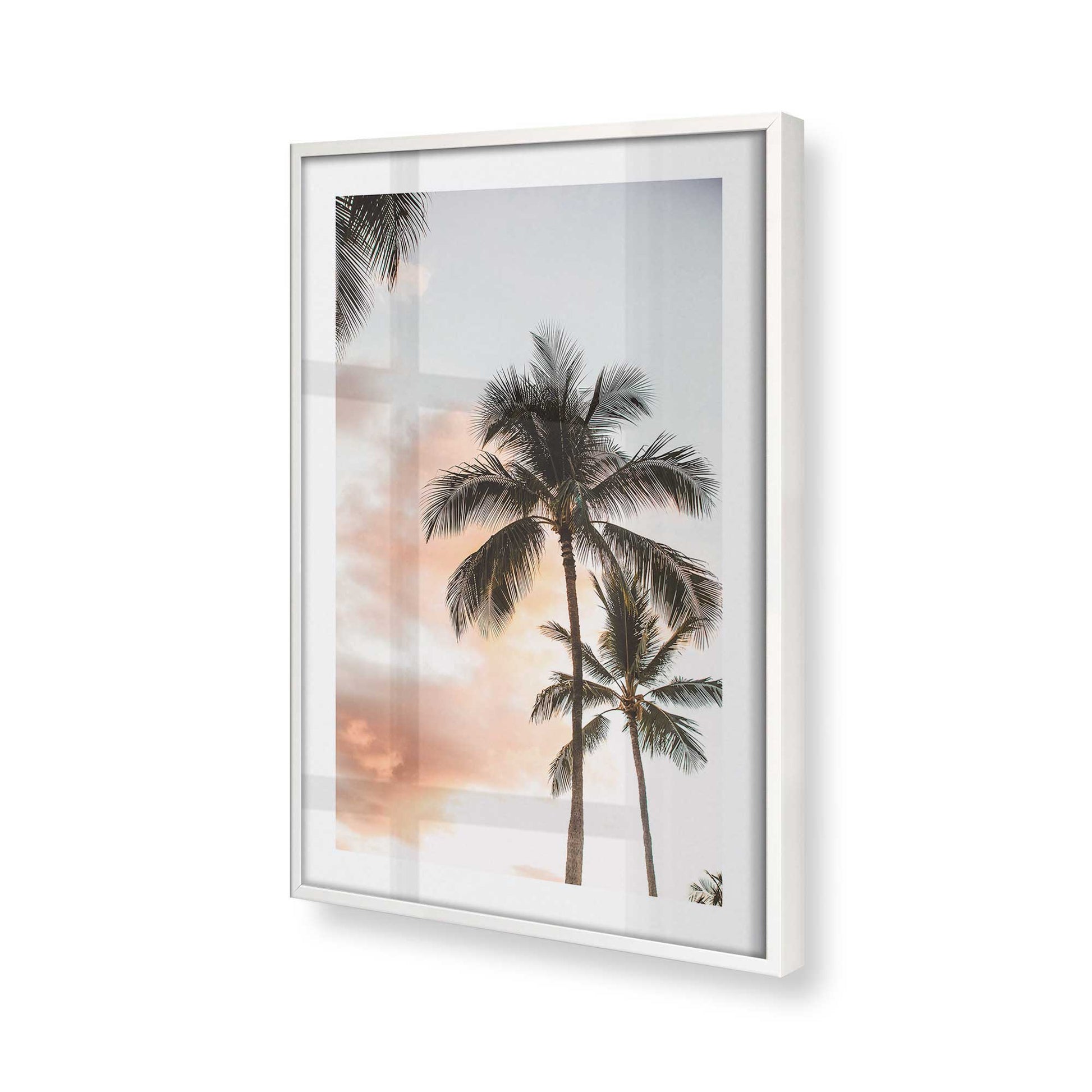 [Color:Opaque White] Picture of art in a Opaque White frame at an angle