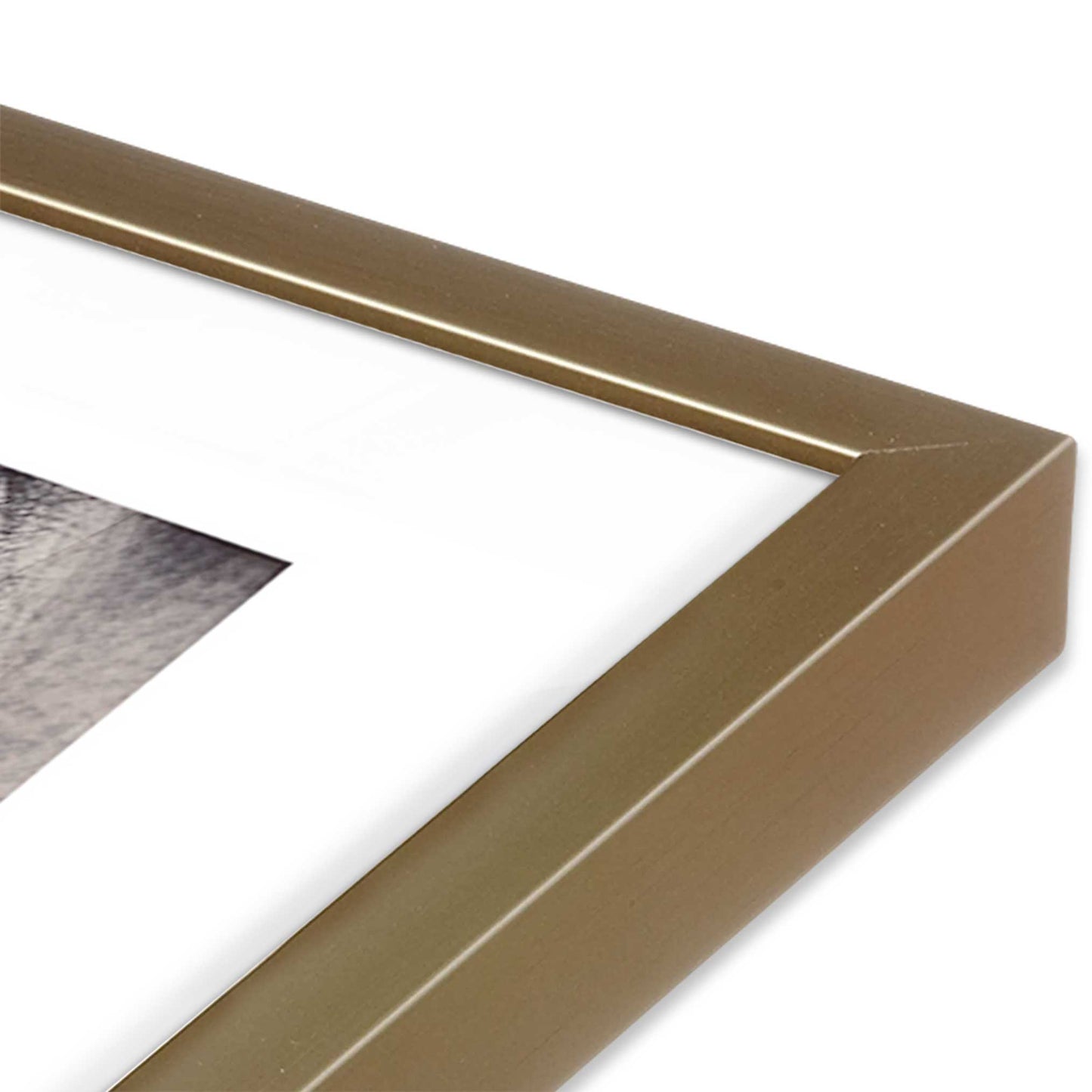 [Color:Brushed Gold] Picture of art in a Brushed Gold frame of the corner