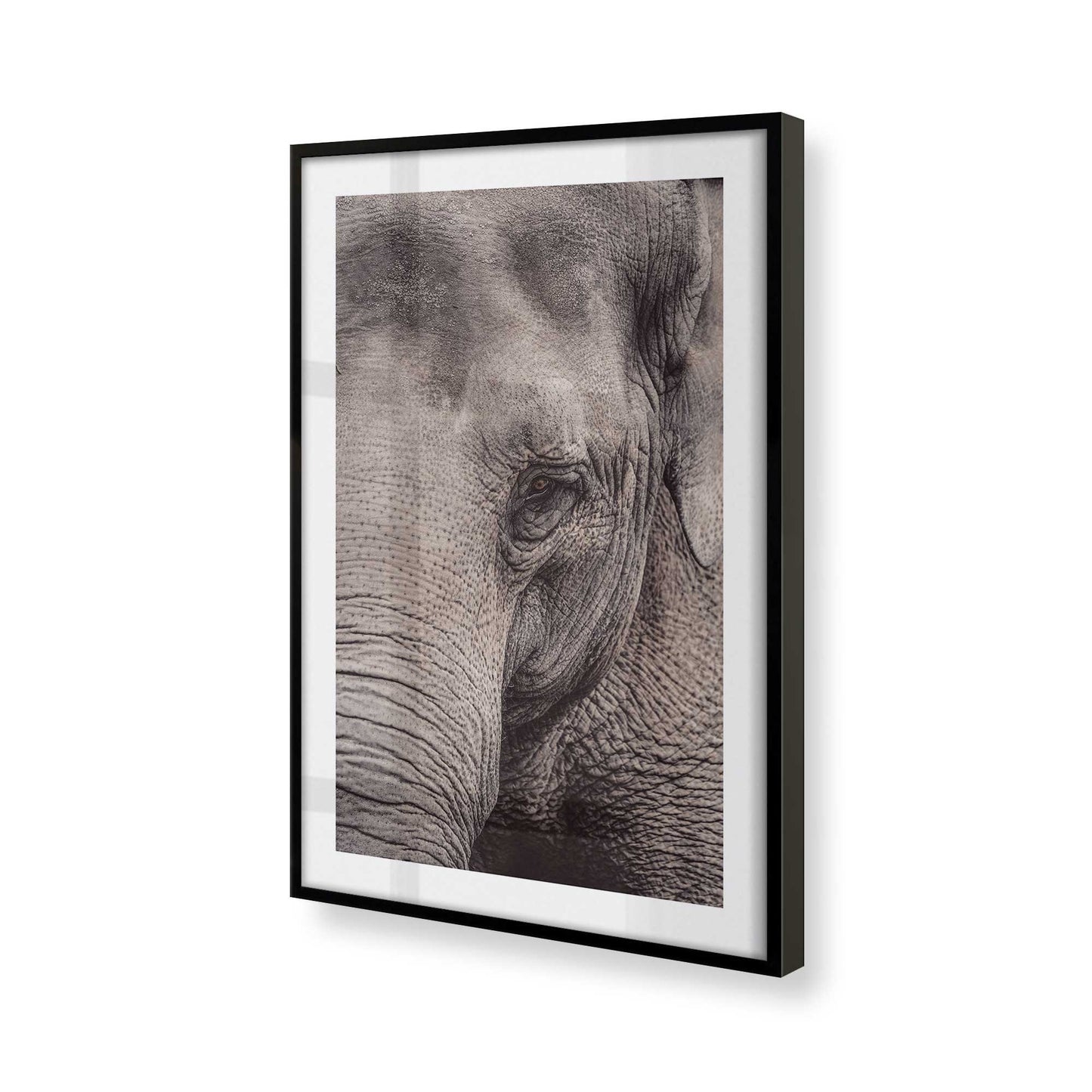 [Color:Satin Black] Picture of art in a Satin Black frame at an angle