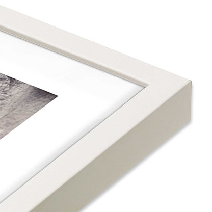 [Color:Opaque White] Picture of art in a Opaque White frame of the corner