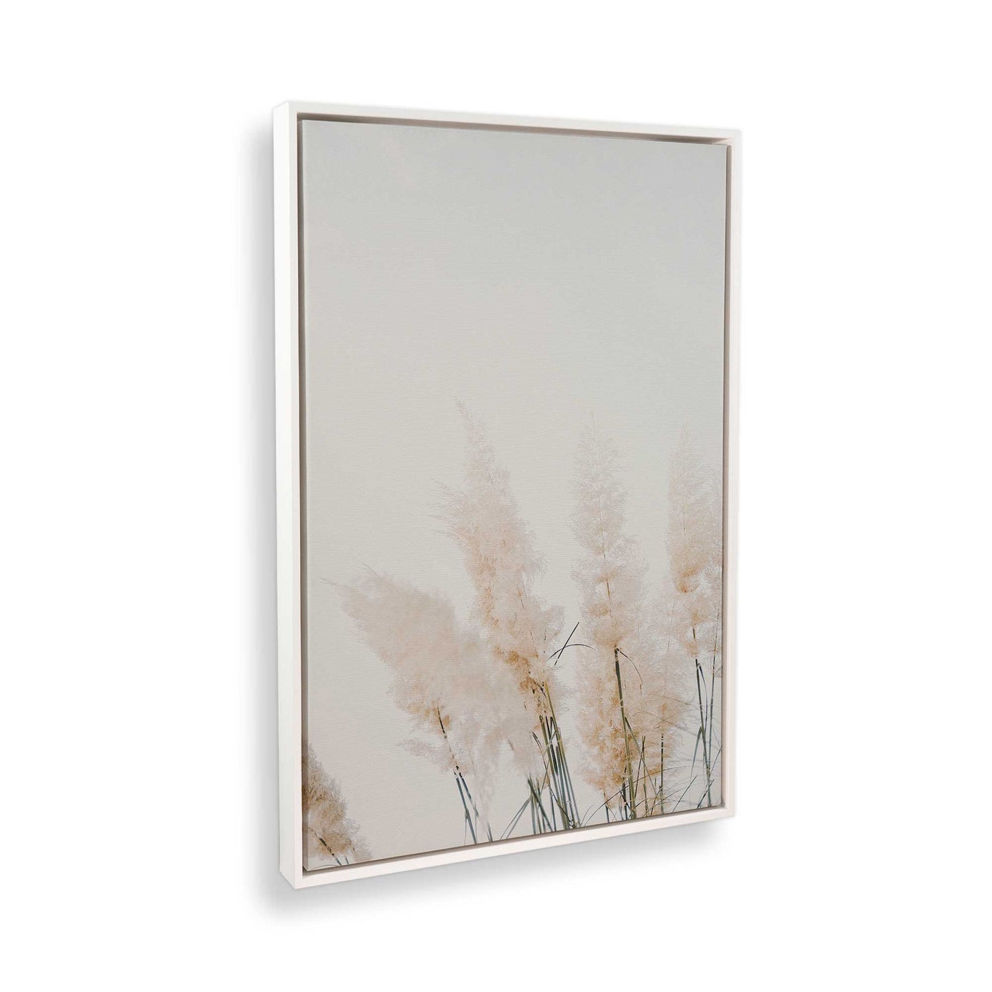 [Color:Opaque White] Picture of art in a White frame at an angle