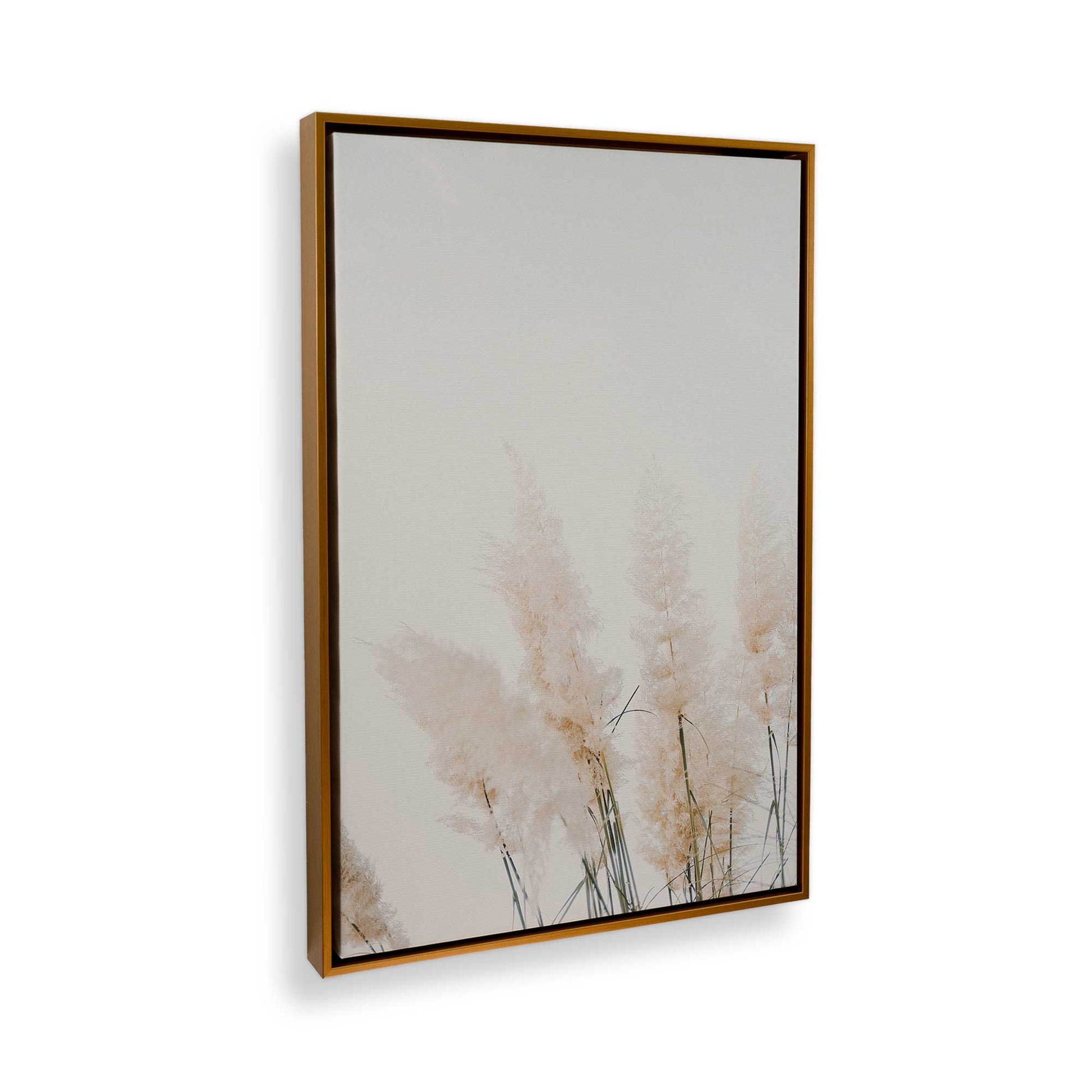 [Color:Polished Gold] Picture of art in a Polished Gold frame at an angle