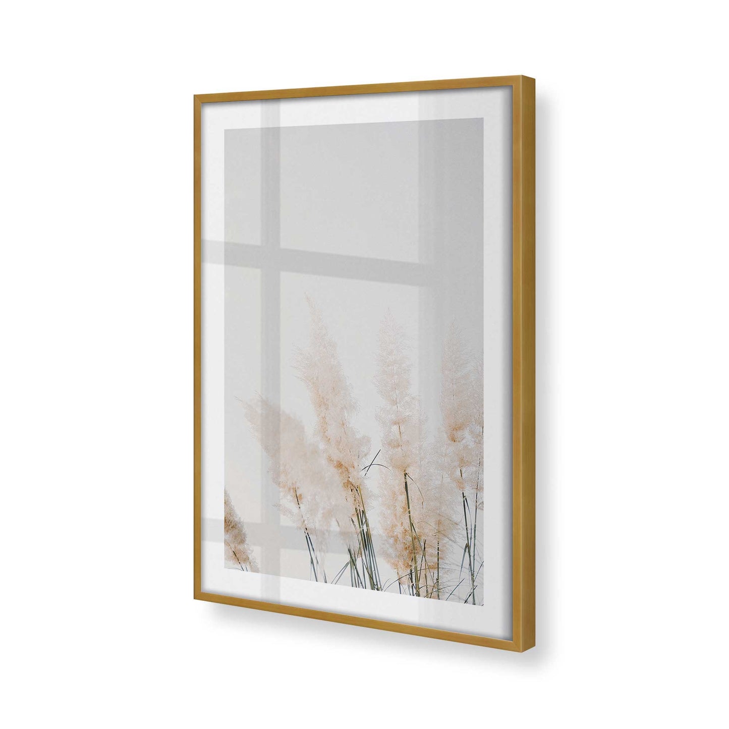 [Color:Polished Gold] Picture of art in a Polished Gold frame at an angle