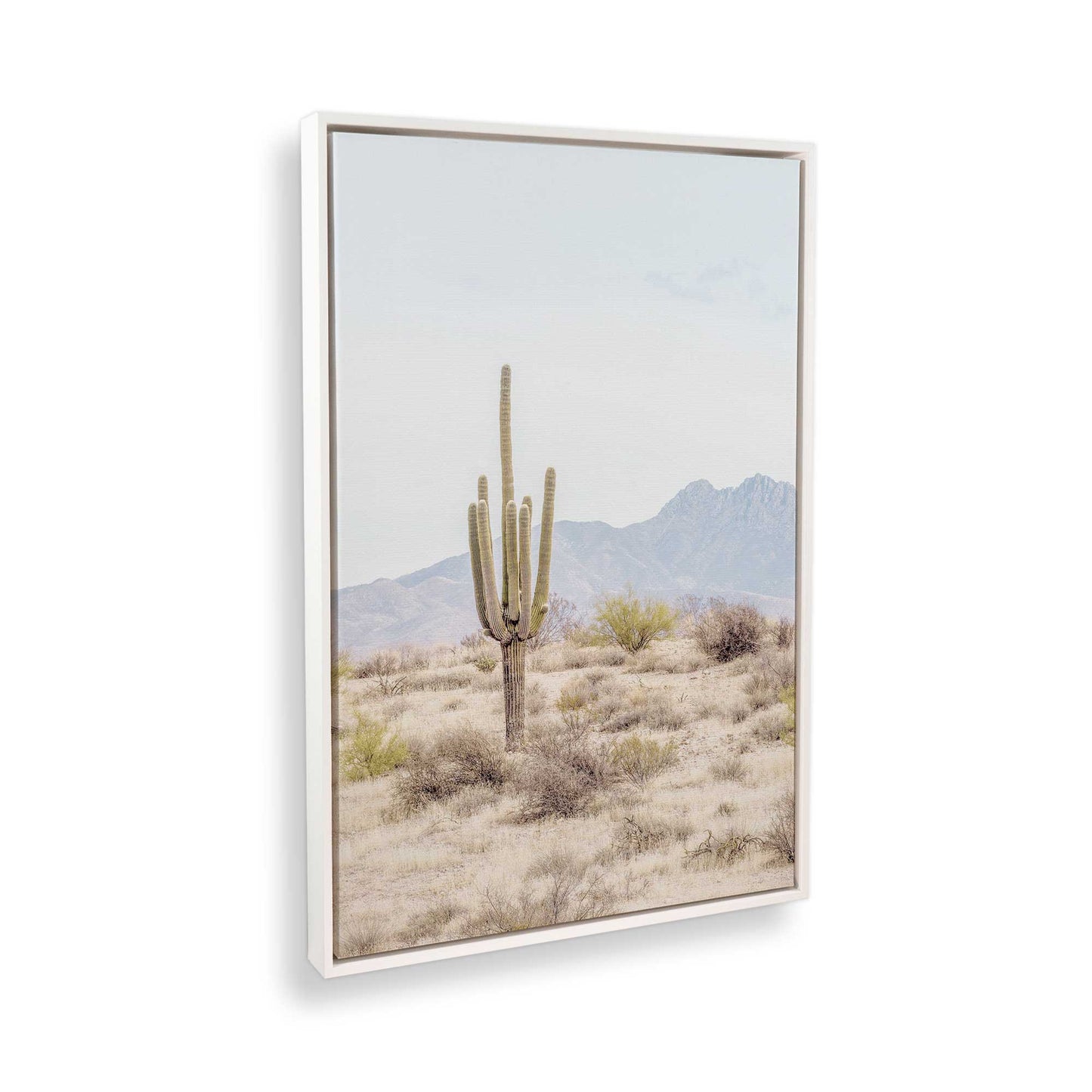 [Color:Opaque White] Picture of art in a White frame at an angle