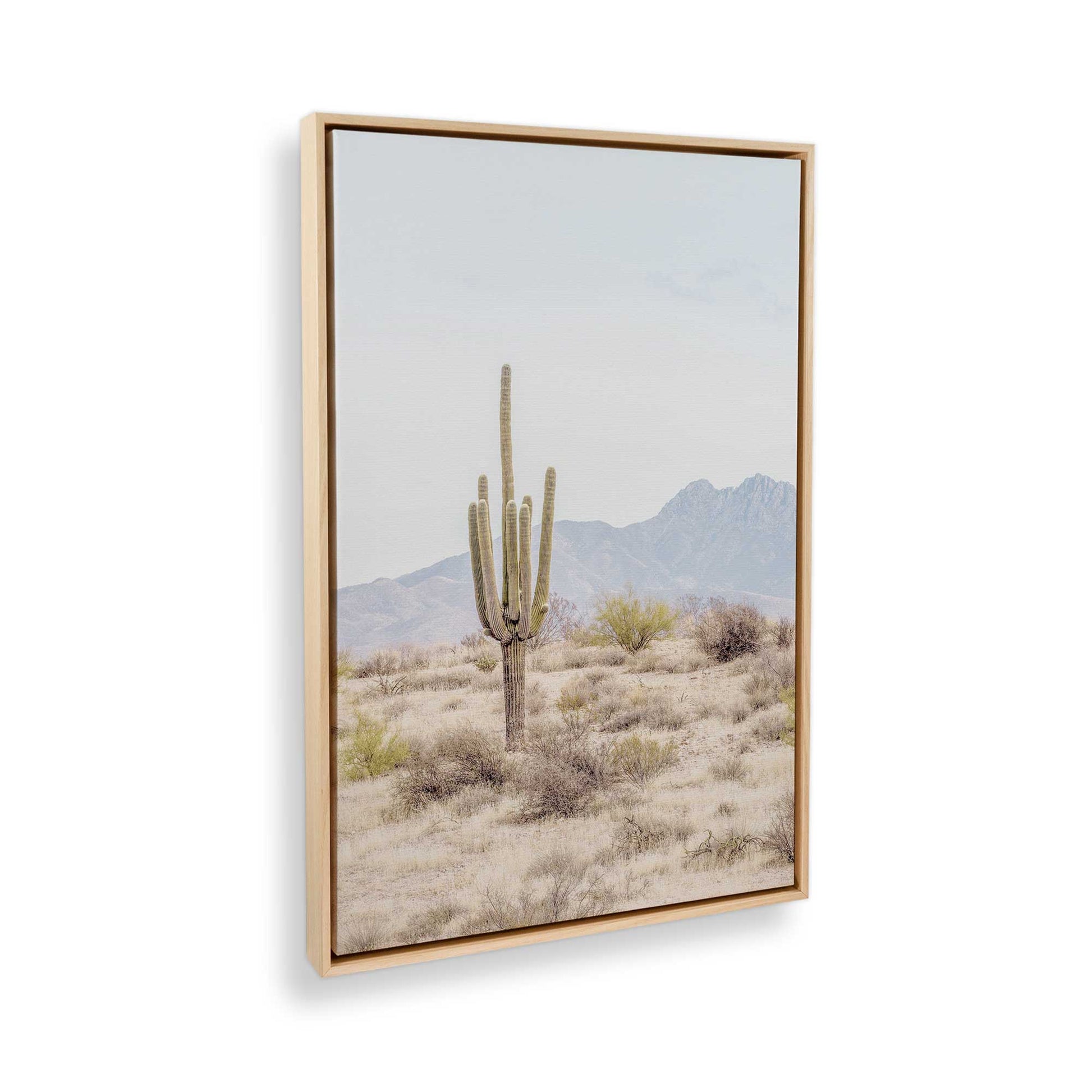 [Color:American Maple] Picture of art in a American Maple frame at an angle