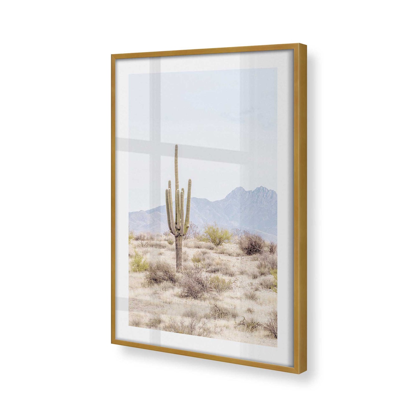 [Color:Polished Gold] Picture of art in a Polished Gold frame at an angle