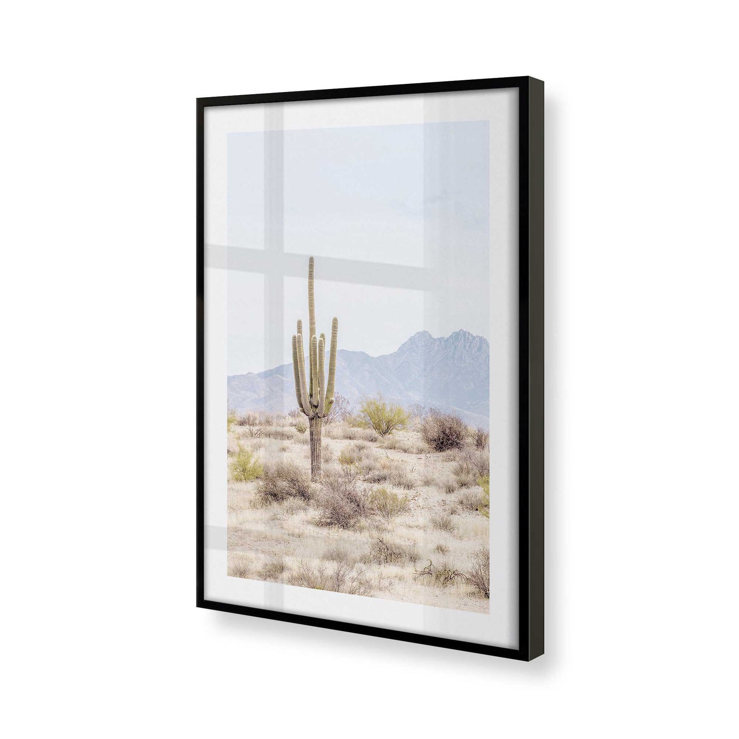 [Color:Satin Black] Picture of art in a Satin Black frame at an angle