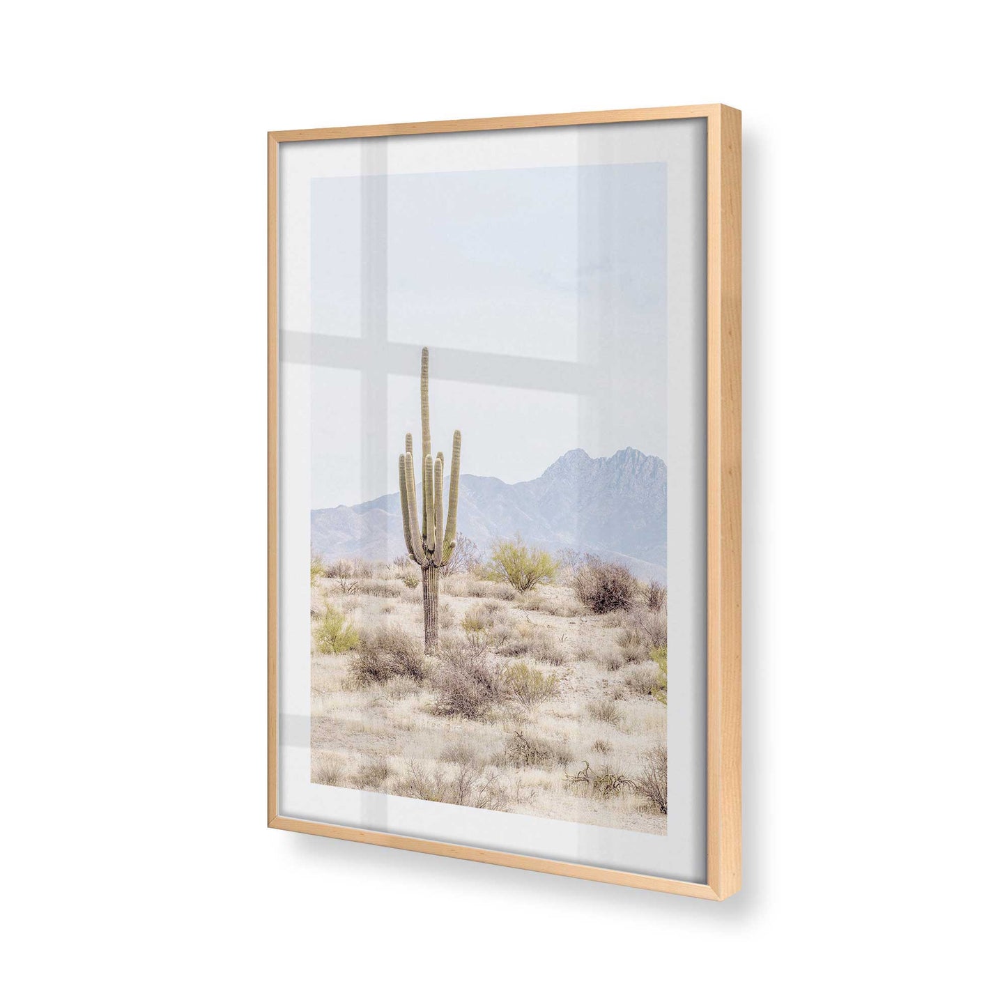 [Color:Raw Maple] Picture of art in a Raw Maple frame at an angle