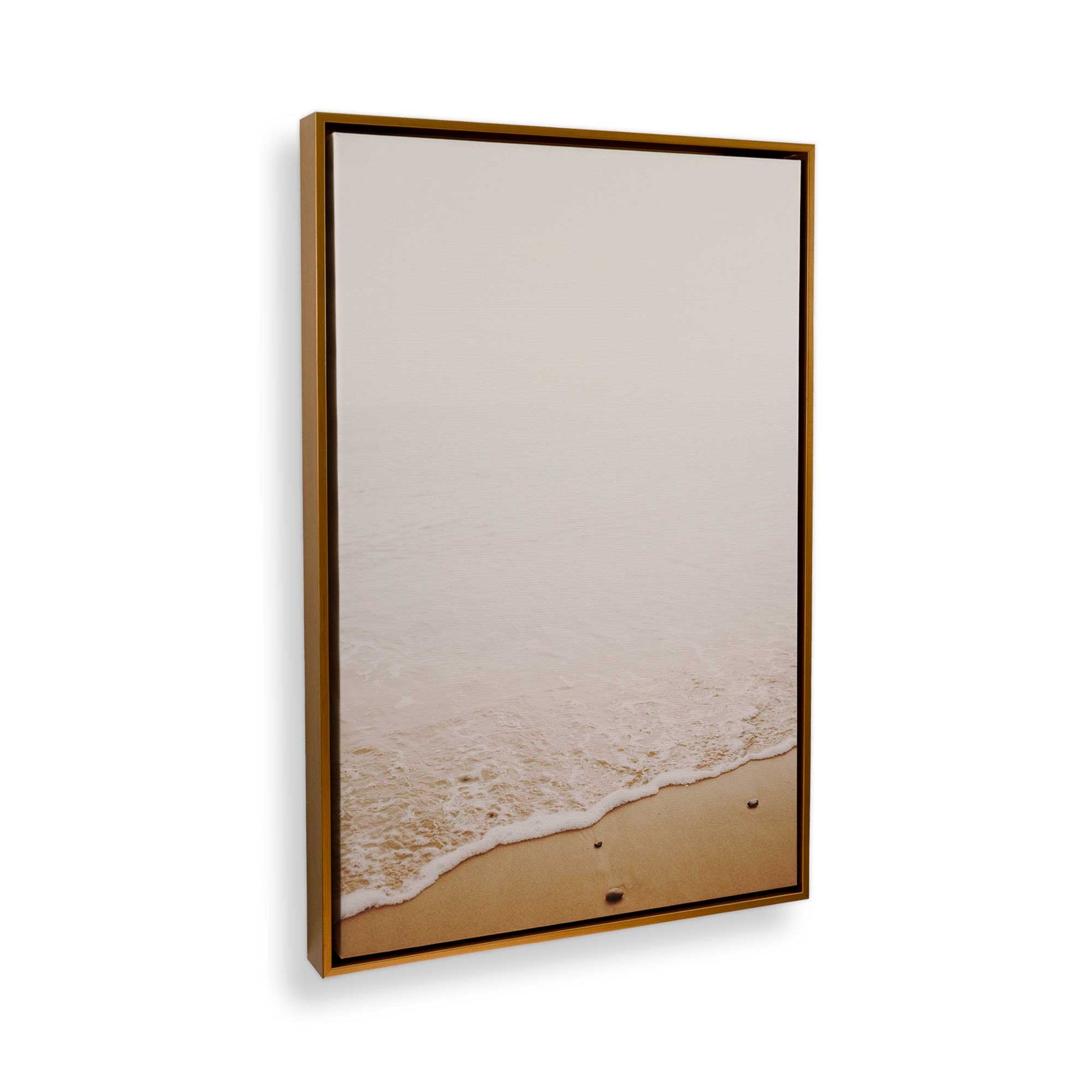 [Color:Polished Gold] Picture of art in a Polished Gold frame at an angle