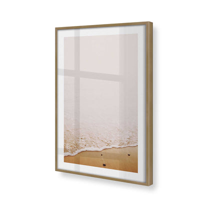 [Color:Brushed Gold] Picture of art in a Brushed Gold frame at an angle