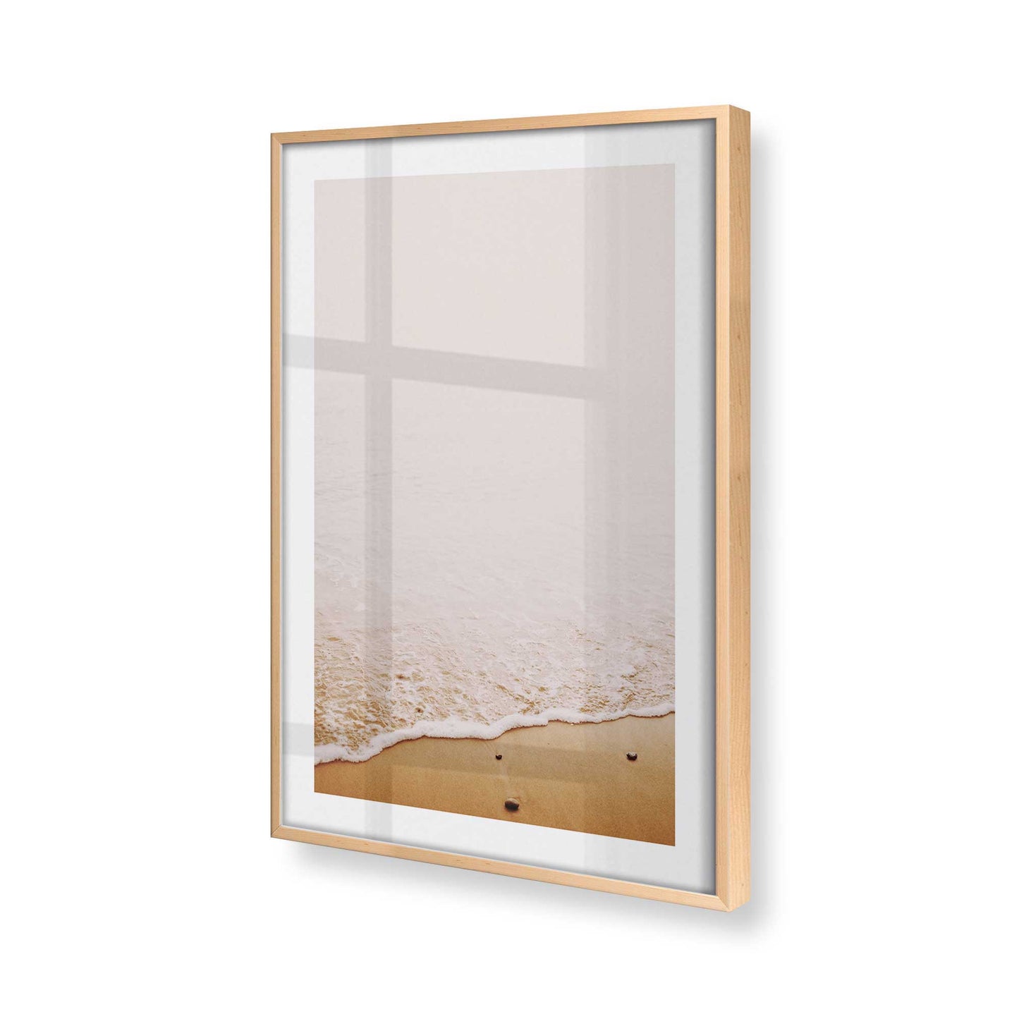 [Color:Raw Maple] Picture of art in a Raw Maple frame at an angle