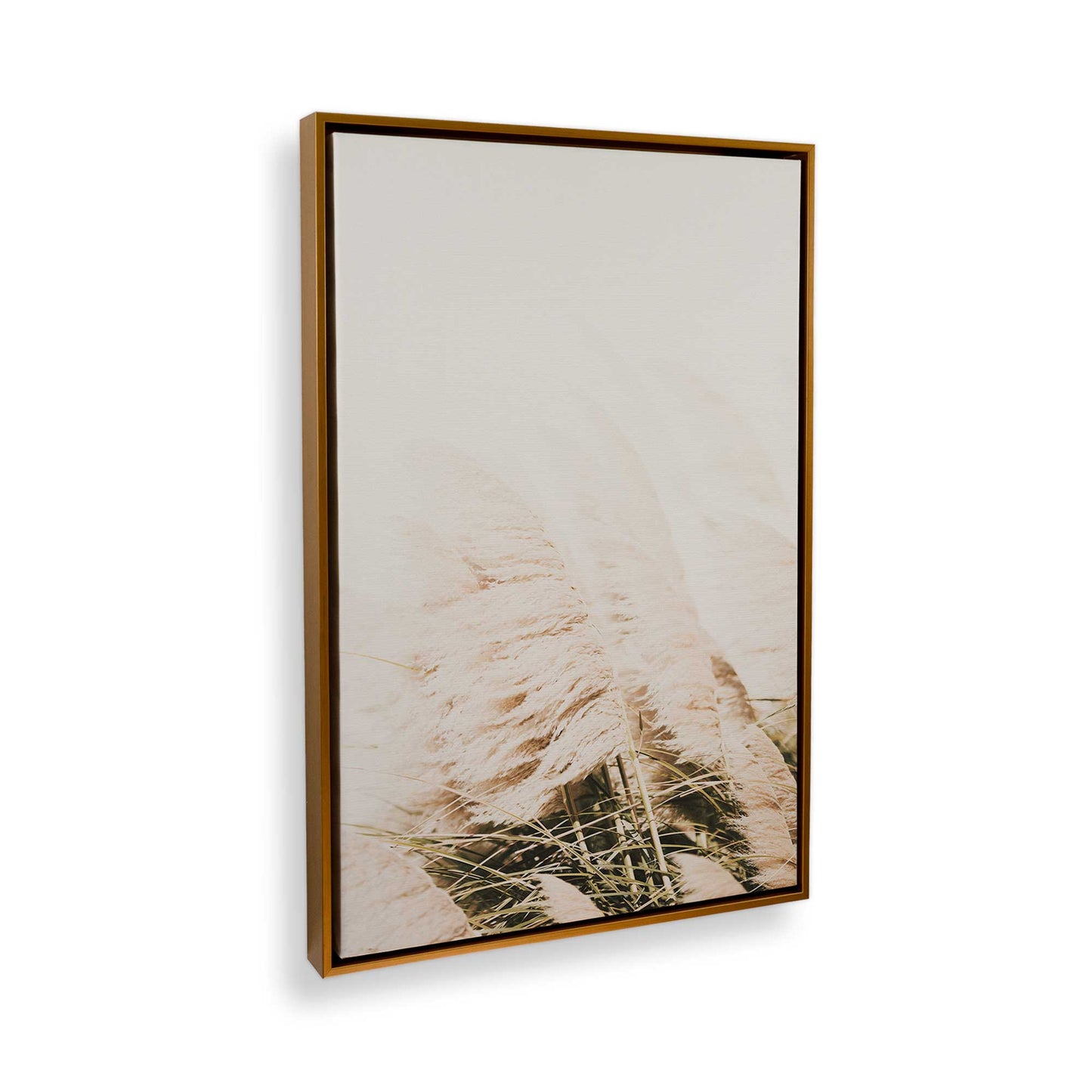 [Color:Polished Gold] Picture of art in a Polished Gold frame at an angle