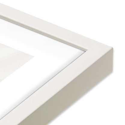 [Color:Opaque White] Picture of art in a Opaque White frame of the corner