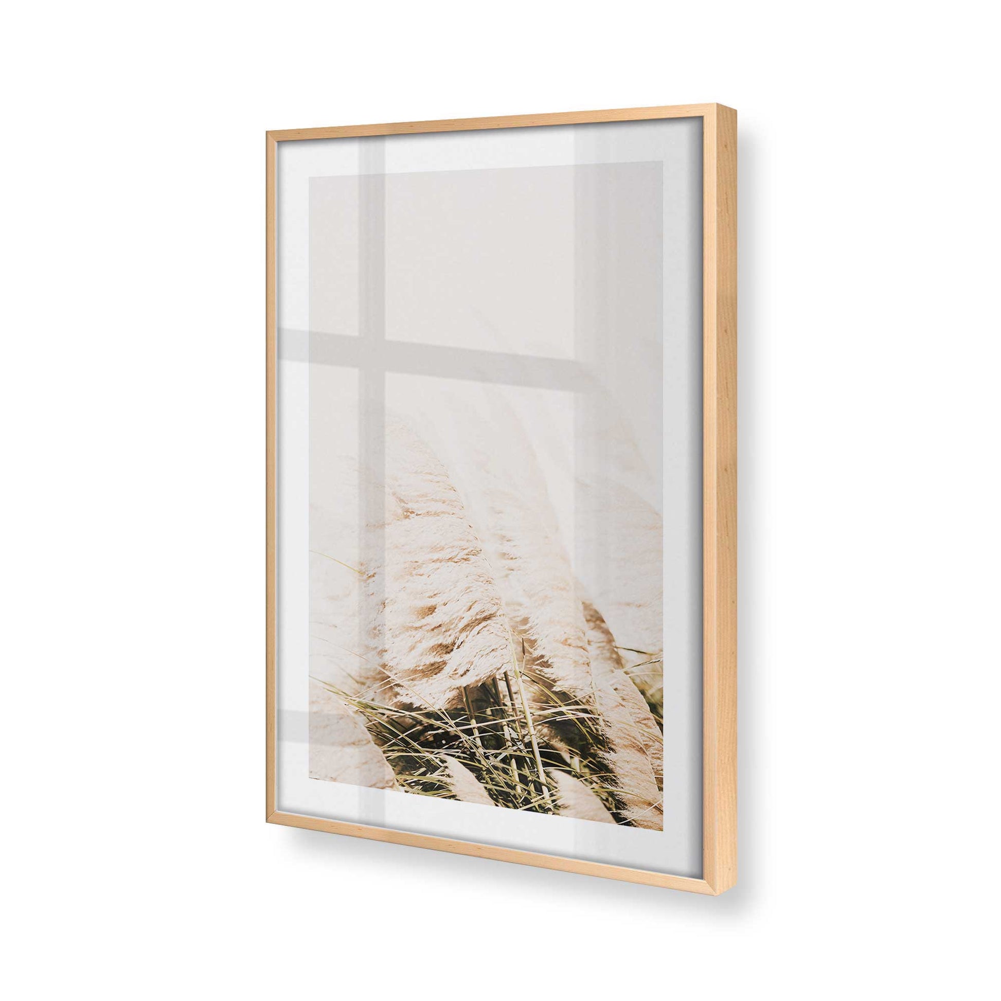 [Color:Raw Maple] Picture of art in a Raw Maple frame at an angle