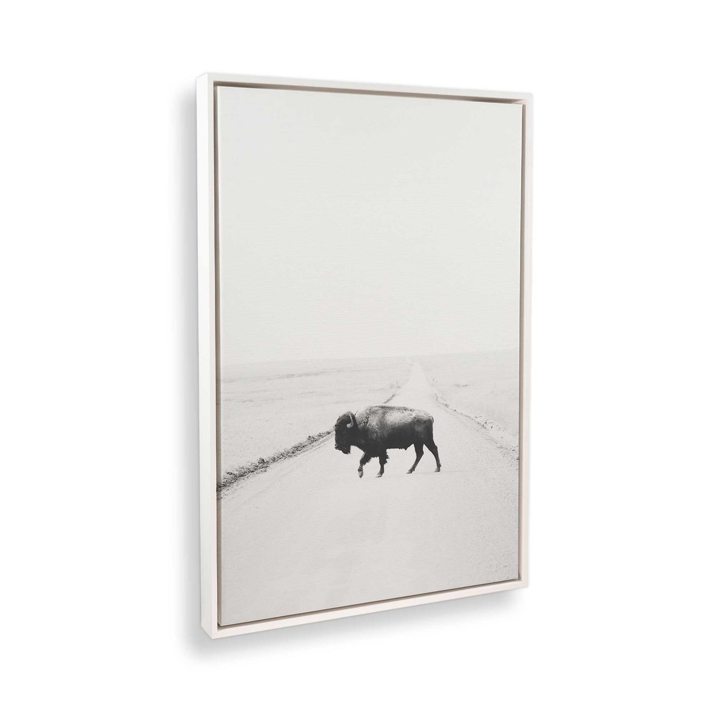 [Color:Opaque White] Picture of art in a White frame at an angle