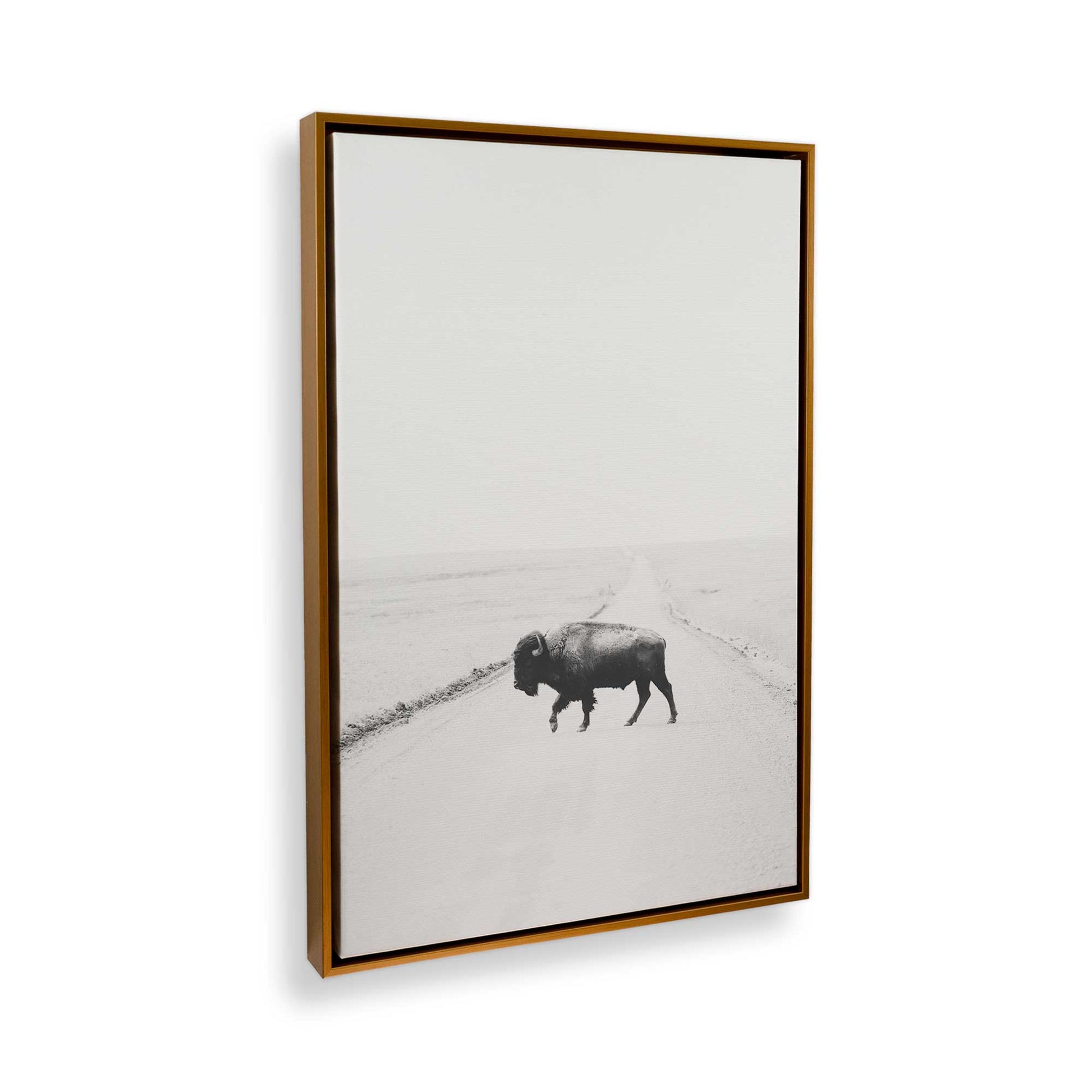 [Color:Polished Gold] Picture of art in a Polished Gold frame at an angle