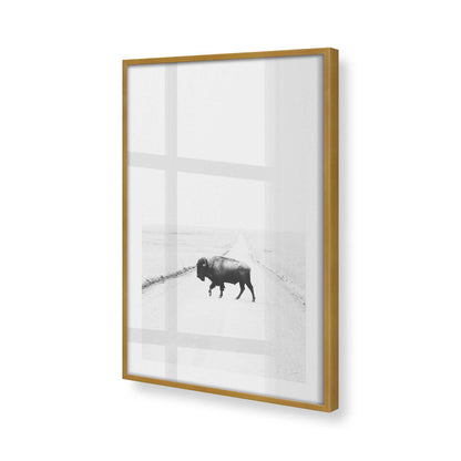 [Color:Polished Gold] Picture of art in a Polished Gold frame at an angle