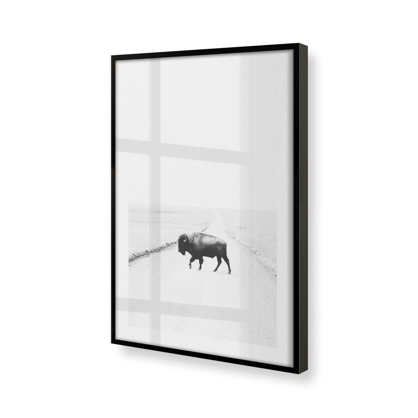 [Color:Satin Black] Picture of art in a Satin Black frame at an angle