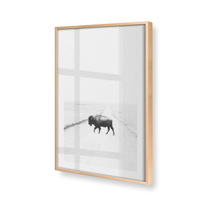 [Color:Raw Maple] Picture of art in a Raw Maple frame at an angle