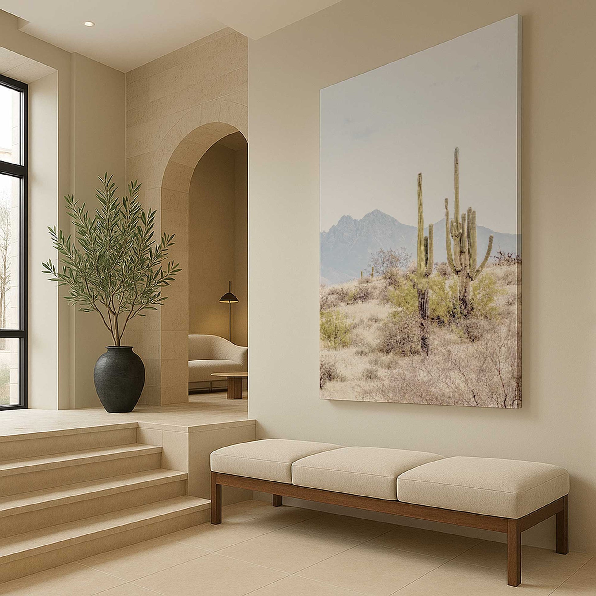 [Color:Stretched Canvas], Picture of art in a room