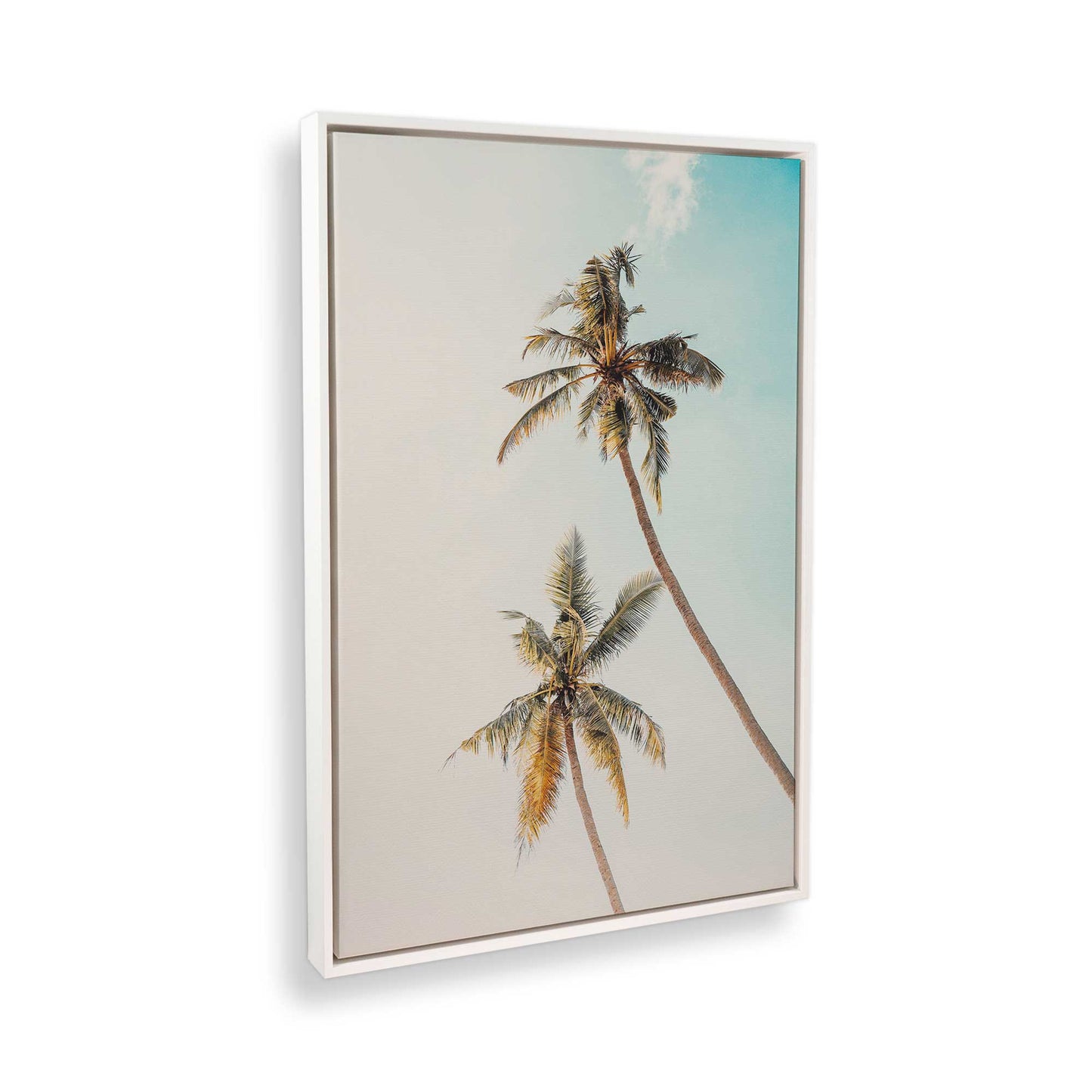 [Color:Opaque White] Picture of art in a White frame at an angle