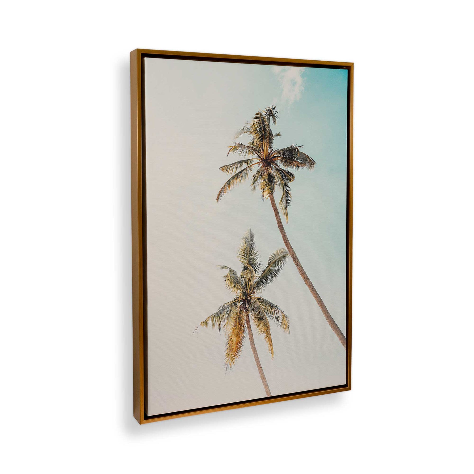 [Color:Polished Gold] Picture of art in a Polished Gold frame at an angle