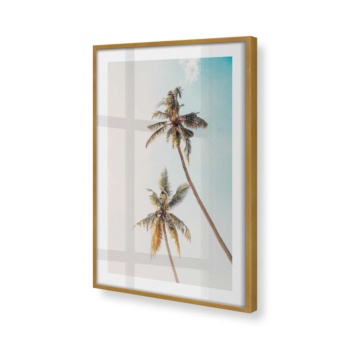 [Color:Polished Gold] Picture of art in a Polished Gold frame at an angle