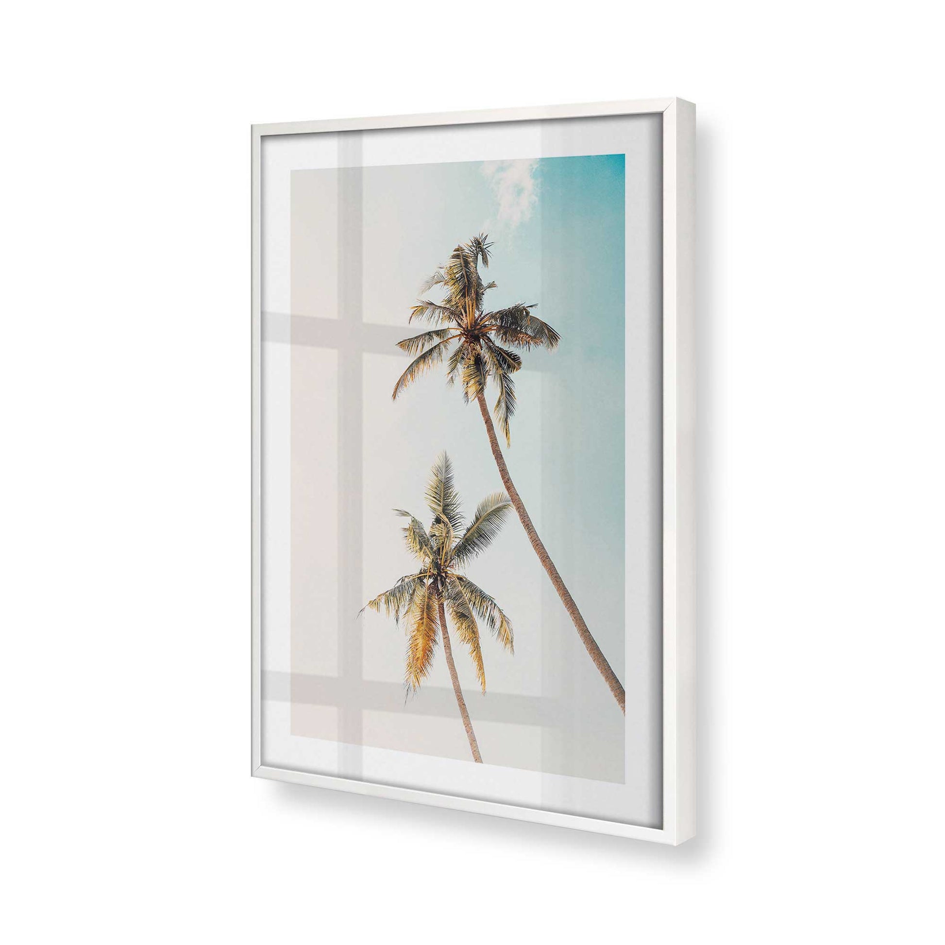 [Color:Opaque White] Picture of art in a Opaque White frame at an angle