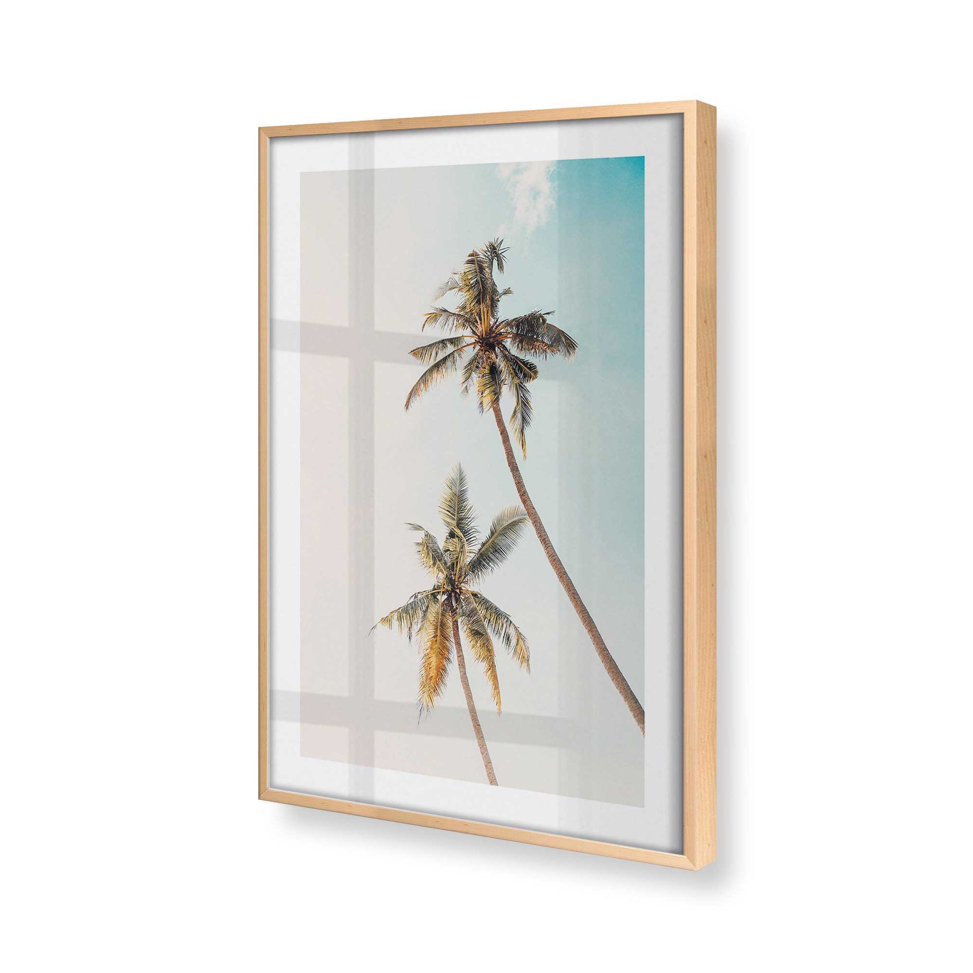 [Color:Raw Maple] Picture of art in a Raw Maple frame at an angle