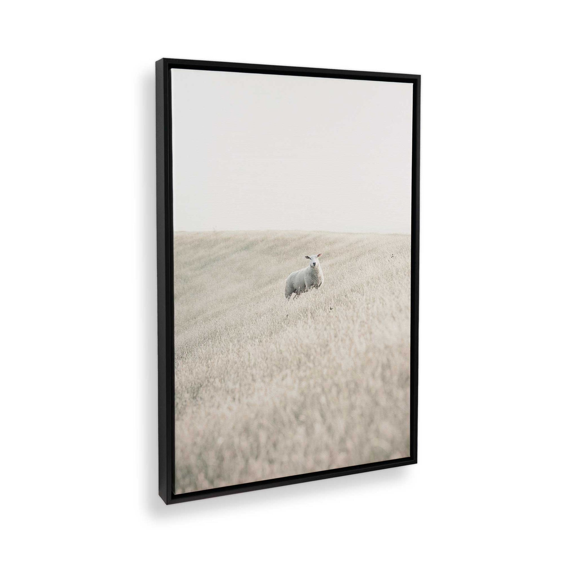 [Color:Satin Black] Picture of art in a Satin Black frame at an angle