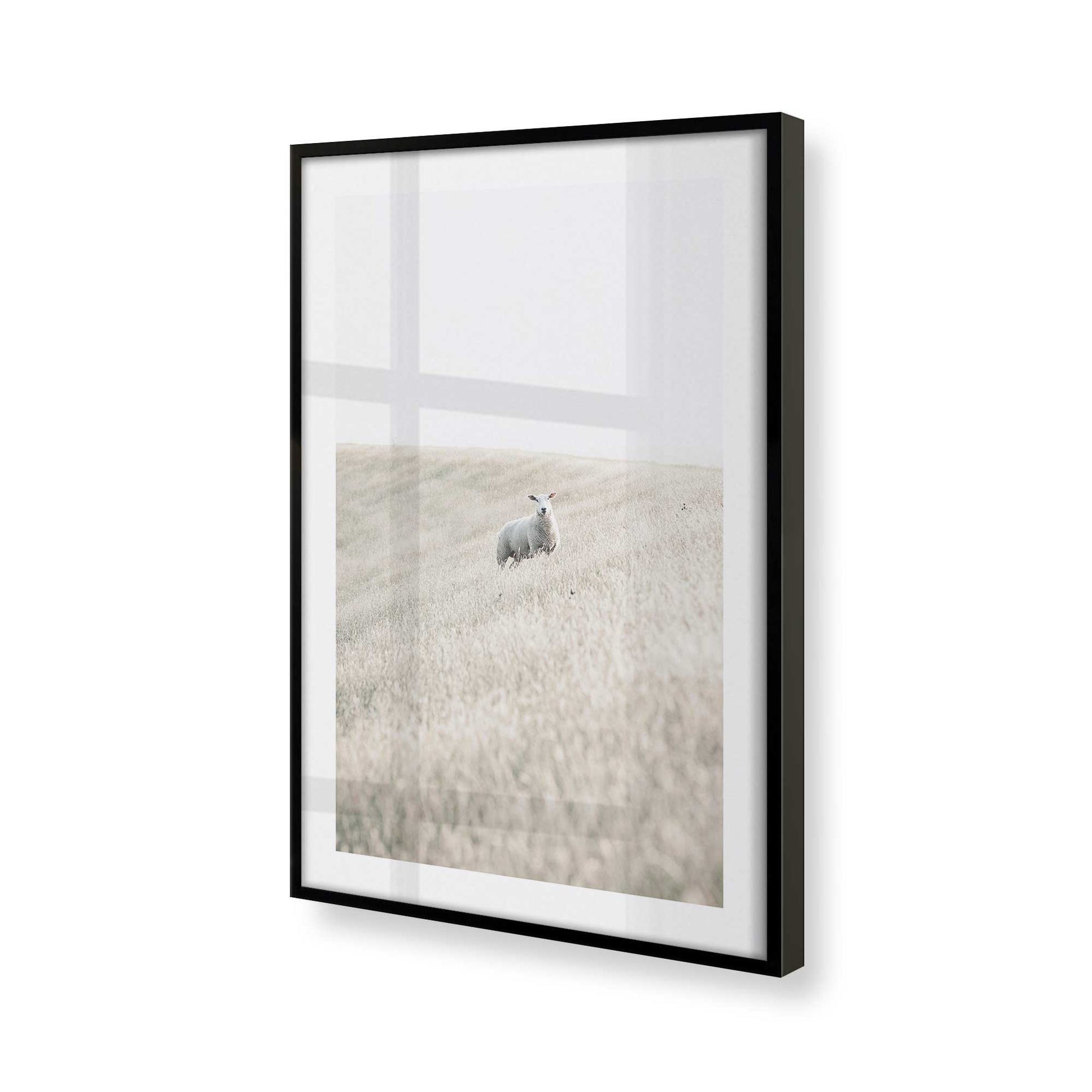 [Color:Satin Black] Picture of art in a Satin Black frame at an angle