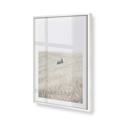 [Color:Opaque White] Picture of art in a Opaque White frame at an angle